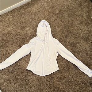 White Zip-Up Hoodie